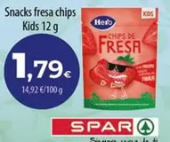 Oferta de Hero - Snacks Fresa Chips Kids por 1,79€ en SPAR Lanzarote
