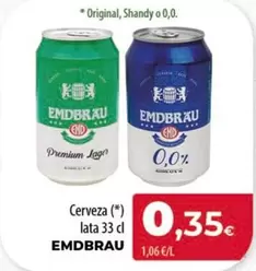 Oferta de Emdbrau - Cerveza por 0,35€ en SPAR Lanzarote