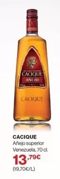 Oferta de Cacique - Añejo Superior Venezuela por 13,79€ en Hipercor