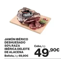 Oferta de Jamón Ibérico Deshuesado 50% Raza Ibérica Deleite De Alacena por 49,9€ en Supercor