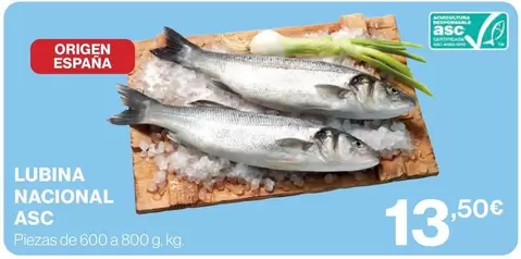 Oferta de Origen - Lubina Nacional por 13,5€ en Supercor