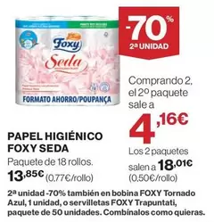 Oferta de Foxy - Papel Higiénico Seda por 13,85€ en Supercor