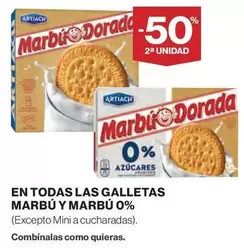 Oferta de Artiach - En Todas Las Galletas Marbu Y Marbu 0% en El Corte Inglés