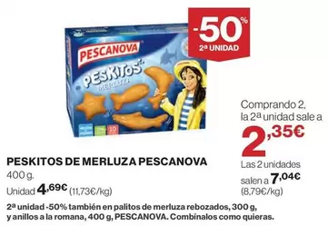 Oferta de Pescanova - Peskitos De Merluza por 4,69€ en El Corte Inglés