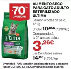 Oferta de Affinity - Alimento Seco Para Gato Adulto Esterilizado Ultima por 10,85€ en El Corte Inglés