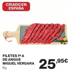 Oferta de Miguel Vergara - Filetes 1a A De Angus por 25,95€ en El Corte Inglés