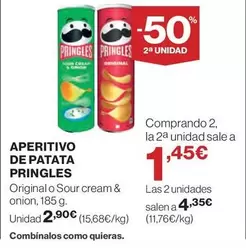 Oferta de Pringles - Aperitivo De Patata por 2,9€ en El Corte Inglés