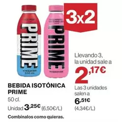 Oferta de Prime - Bebida Isotónica por 3,25€ en El Corte Inglés