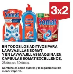 Oferta de Somat - En Todos Los Aditivos Para Lavavajillas Y En Lavavajillas Maquina En Cápsulas ExCellence en El Corte Inglés