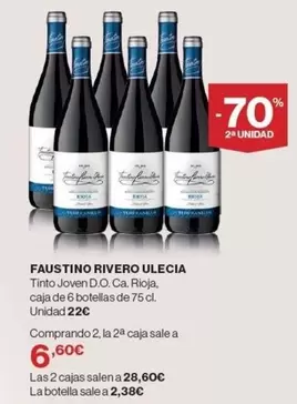 Oferta de Faustino - Tinto Joven D.o.ca. Rioja por 22€ en El Corte Inglés
