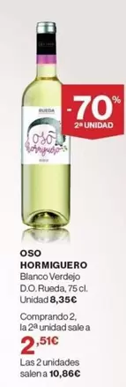 Oferta de Rueda - Blanco Verdejo D.o. Rueda por 8,35€ en El Corte Inglés