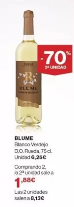 Oferta de Blume - Blanco Verdejo D.o. Rueda por 6,25€ en El Corte Inglés