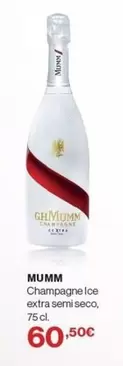Oferta de Mumm - Champagne Ice Extra Sermi Seco por 60,5€ en El Corte Inglés