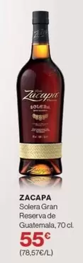 Oferta de Zacapa - Solera Gran Reserva De Guatemala por 55€ en El Corte Inglés