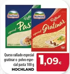 Oferta de Hochland - Queso Rallado Especial Gratinar O Polvo Espe- Cial Pasta por 1,09€ en Spar Tenerife