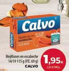 Oferta de Calvo - Mejillones En Escabeche por 1,95€ en Spar Tenerife