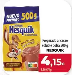 Oferta de Nesquik - Preparado Al Cacao Soluble Bolsa por 4,15€ en Spar Tenerife