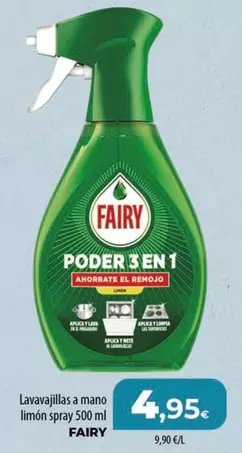 Oferta de Fairy - Lavavajillas A Mano Limon Spray por 4,95€ en Spar Tenerife
