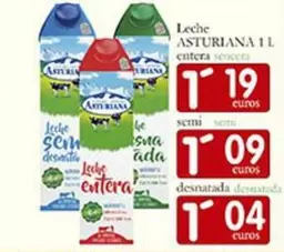 Oferta de La Asturiana - Leche por 1,19€ en Supermercados Bip Bip