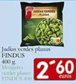 Oferta de Findus - Judias Verdes Planas por 2,6€ en Supermercados Bip Bip