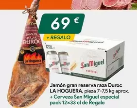 Oferta de La hoguera - Jamón Gran Reserva Raza Duroc por 69€ en Masymas