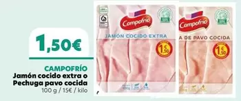 Oferta de Campofrío - Jamon Cocido Extra O Pechuga Pavo Cocida por 1,5€ en Masymas