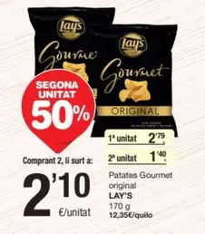Oferta de Lay's - Patates Gourmet Original por 2,79€ en SPAR Fragadis