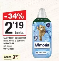 Oferta de Mimosín - Suavitzant Concentrat Blau por 2,19€ en SPAR Fragadis