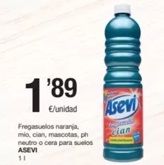 Oferta de Asevi - Fregasuelos Naranja por 1,89€ en SPAR Fragadis