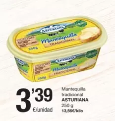 Oferta de Central Lechera Asturiana - Mantequilla Tradicional por 3,39€ en SPAR Fragadis