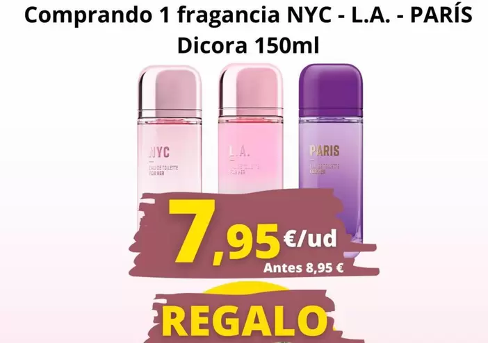 Oferta de París - Comprando 1 Fragancia  NYC por 7,95€ en Supermercados Tu Alteza