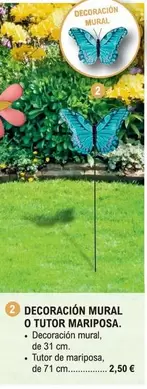 Oferta de Decoracion Mural O Tutor Mariposa por 2,5€ en E.Leclerc
