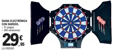 Oferta de Diana Electronica Con Dardos por 29,95€ en E.Leclerc
