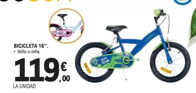 Oferta de Bicicleta 16" por 119€ en E.Leclerc