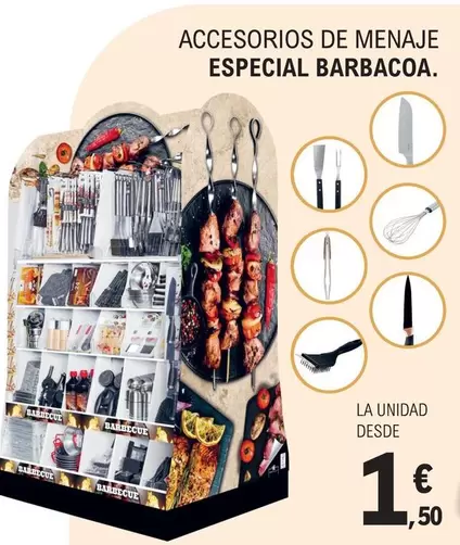 Oferta de Accesorios De Menaje Especial Barbacoa por 1,5€ en E.Leclerc