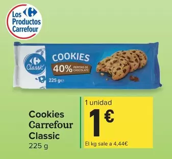 Oferta de Carrefour - Cookies Classic por 1€ en Carrefour Express