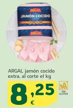 Oferta de Argal - Jamon Cocido Extra por 8,25€ en HiperDino
