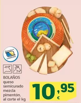 Oferta de Bolaños - Queso Semicurado Mezcla Pimenton por 10,95€ en HiperDino
