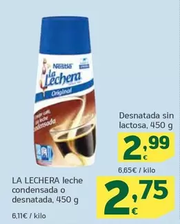 Oferta de Nestlé - La Lechera/ Leche Condensada O Desnatada por 2,99€ en HiperDino