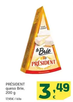 Oferta de Président - Queso Brie por 3,49€ en HiperDino