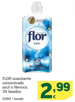 Oferta de Flor - Suavizante Concentrado Azul O Nenuco por 2,99€ en HiperDino