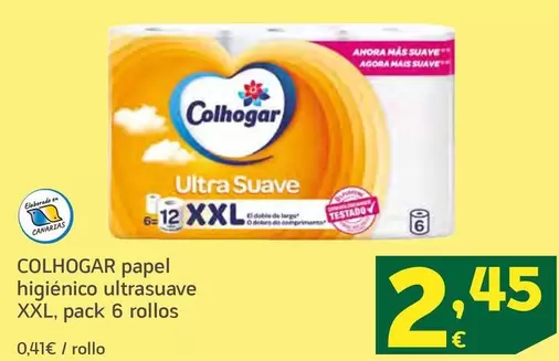 Oferta de Colhogar - Papel Higiénico Ultrasuave XXL por 2,45€ en HiperDino