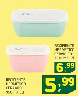 Oferta de Recipiente Hermetico Ceramico por 5,99€ en HiperDino