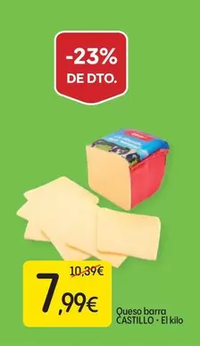 Oferta de Castillo - Queso Barra por 7,99€ en Dialprix
