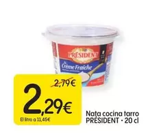 Oferta de Président - Nata Cocina Tarro por 2,29€ en Dialprix