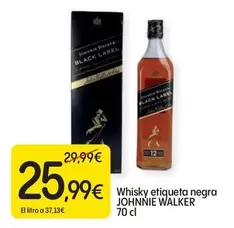 Oferta de Johnnie Walker - Whisky Etiqueta Negra por 25,99€ en Dialprix