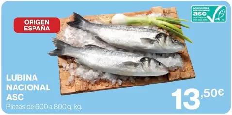 Oferta de Origen - Lubina Nacional por 13,5€ en Hipercor