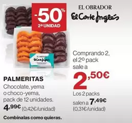 Oferta de Obrador - Palmeritas por 4,99€ en Hipercor
