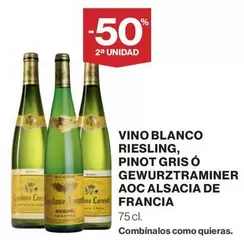 Oferta de AOC - Vino Blanco Riesling, Pinot Gris O Gewurztraminer  Alsacia De Francia en Hipercor