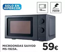 Oferta de Solo - Microondas Saivod Ms-1923a por 59€ en Hipercor